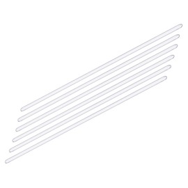 sourcing map Pack of 6 Glass Stirrers Stirring Sticks Reusable Glass Rod with Both Ends Round for Laboratory for Stirring Hot and Cold Drinks 11.81 Inches 6 mm