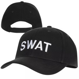 Rothco SWAT Law Enforcement Adjustable Insignia Caps Black Baseball Style Hat