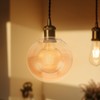 Levemolo Globe Glass Lamp Shade Amber Replacement for Pendant Lamp