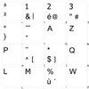 4Keyboard French AZERTY Keyboard Decals White Background (14x14) for Desktop,