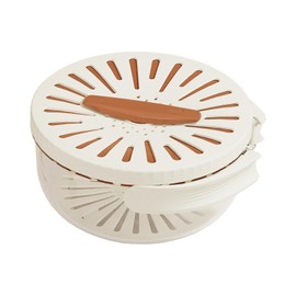 Gralara Drain Basket Fruit Drainer Bowl Practical Foldable Handle Removable Basket Fruit Saver for Fruits Strawberry Cherry, Brown