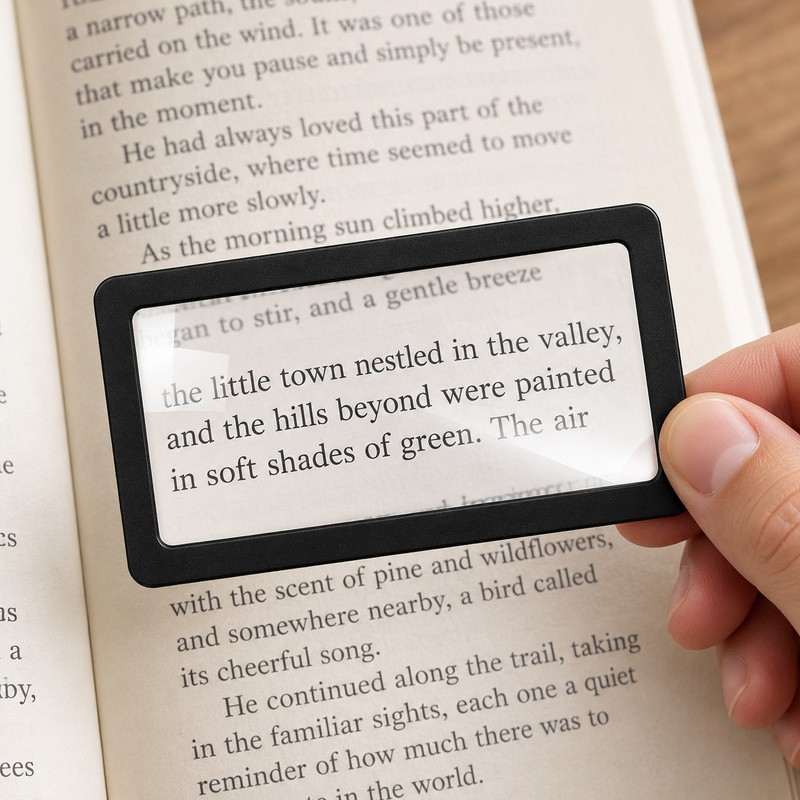 3X Pocket Sheet Magnifier – Ultra-Thin Portable Reading Magnifier for