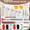 37pcs Sewing Tool Set, Needles Thread Hand Repair Tools, Sewing