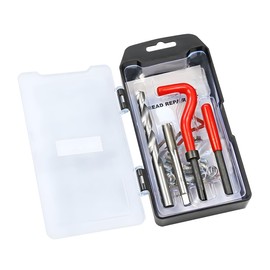 JNNJ 15 Piece Thread Repair Kit M9 X1.25, Thread Repair of Damaged or Worn Threads with Plastic Cassette, Repair Brake Caliper Guide Bolt Thread Kit, Threads Repairs Set Helicoil Coil for Automotive