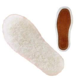Warm Wool Insoles, Boot Shoe Insert Replacement Fluffy Fleece for Shoes Boots Slippers Men 9 Women 10