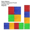 Magnetic Pocket Chart 5 Rows Transparent Schedule Pocket Chart for