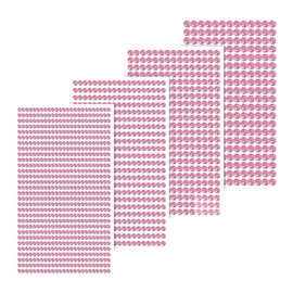 ccHuDE 1792 Pcs Self Adhesive Rhinestones Gems Stick On Gems Bling Craft Gem Stickers Acrylic Craft Gems Small Jewel Stickers for Makeup Decoration Pink