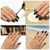 Black Gold Glitter Nail Polish, Quick Dry Shimmer Nail Lacquer