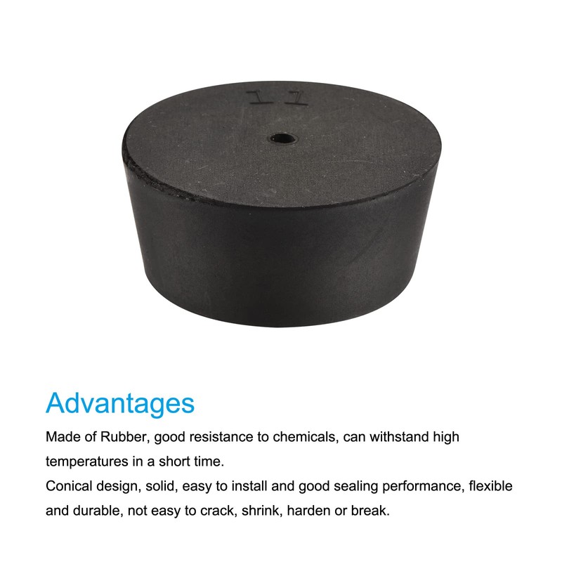 sourcing map Rubber Tapered Plug 48mm to 56mm with Hole