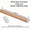 12-Pack Mailing Tubes with Caps, 2"W x 24"L Kraft Paper