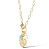 Jessica Simpson Womens Triple Charm Necklace 17" - Gold-Tone Necklace