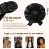 YANIBEST Silk Bonnet for Sleeping Women Satin Bonnet Double Layer