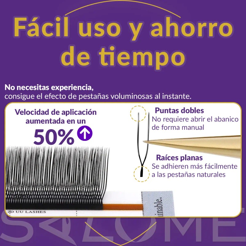 Extensiones De Pestañas Forma U 2d Uu Nagaraku Mix C
