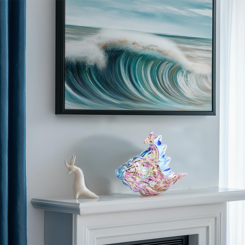 Glass Conch Shell Glass Sea Shells Conch Shell Decor Glass
