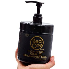 Gel Para Afeitar Red One Gold Efecto Hidratante - Gel de Afeitado Suave - Gel para Rasurar 1 L - Producto para Barberia, Estetica, Peluqueria