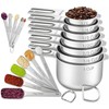 Stainless Steel Measuring Cups and Spoons Set of 18, Includes