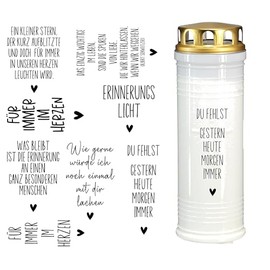 Fräulein Lotti | Wasserschiebefolie fuer Grabkerzen - Thema: Grabkerzen 4 | Tattoofolie | schwarz DIN A5