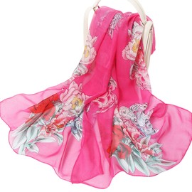 FAIRYGATE Ladies Scarfs Gifts Chiffon Scarf Women Lightweight Scarves Retro Neck Wrap A5106