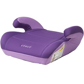 Cosco Topside Backless Booster Car Seat, Lightweight Booster Seats for Cars 40-100 lbs, Backless Booster Seat for Car, Grape