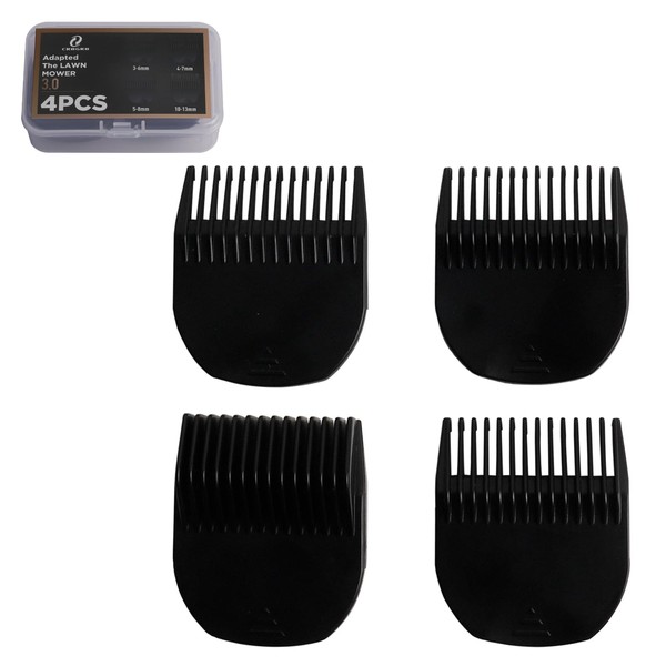 CR8GR8 4 Professional Hair Clipper Guards Cutting Guides Fits for Manscaper 3.0 with Organizer, Fit for The Lawn Mower 3.0 Clipper Combs Replacement - 1/8" to 1/2" inch