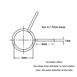 heeqinn 1/4" Irrigation Hose Clamp, Firm and Leak-Proof, Easy to Install, Solution for Leaking of Drip Irrigation Kit Connector, Irrigation Fit, Irrigation part, 100pcs