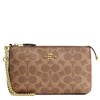 Coach Large Wristlet W Chain, IM/Tan/Brown