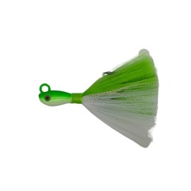 S&S Jigs Rattle Tail Bucktail Jigs - 6.00 - Chart/Glow