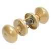 Aqbau Door Knob with Rosette Round Two-Piece Gold | Round