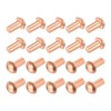 uxcell 30 Pcs 13/64" x 25/64" Round Head Copper Solid