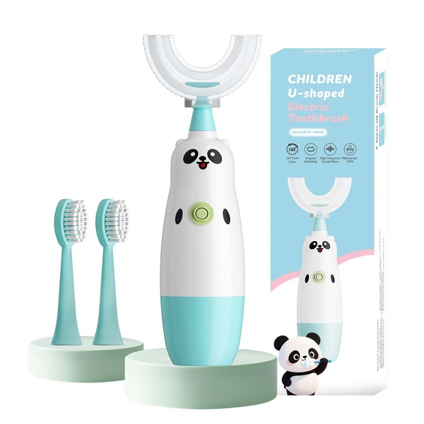 Meqtpomy Kids Electric Toothbrush，Toddler Toothbrush Waterproof Battery Powered 360 Automatic