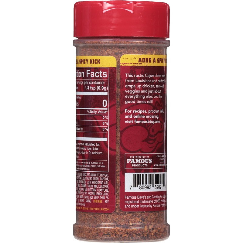 Famous Dave's Seasoning Variety 3-Pack, Cajun Spice Rub, Steak &