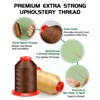 FIVEIZERO Extra Strong Upholstery Thread,Brown 1000 Meters Bonded Nylon Thread