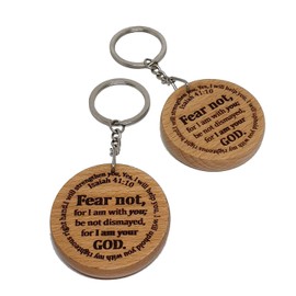 Bible Verse Scripture Keyring Keychain Gift Fear NOT, for I AM with You; BE NOT DIMAYED, for I AM Your GOD Isaiah 41:10