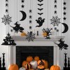 Halloween Bat Spider Hanging Kit, 12 Pieces Halloween Ornaments Black
