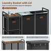 Hoctieon 4 Section Laundry Cart, 52.8 Gal. (200L) Laundry Hamper