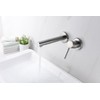 Sumerain Wall Mount Bathroom Faucet Brushed Nickel,Valve Included
