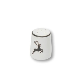 GMUNDNER KERAMIK Salt Shaker Smooth Diameter 4.8 cm Grey Deer Tableware Handmade in Austria