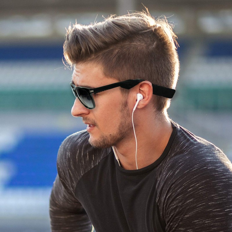 TRIXES Stretchy Black Glasses Strap Sports Band for Sunglasses