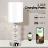 Clora Touch Bedside Crystal Lamp for Bedrooms Nightstand with USB