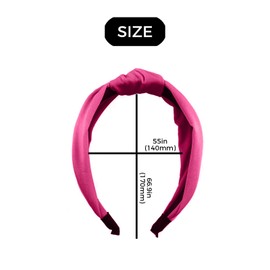 LINYUEARUI 6PCS Fashion Top Knot Headbands, Hot Pink Top Knot Decorative Hair Accessories Fabric Headband, Yoga Elastic Headbands, Christmas and Birthday Party Supplies Hair Accessories