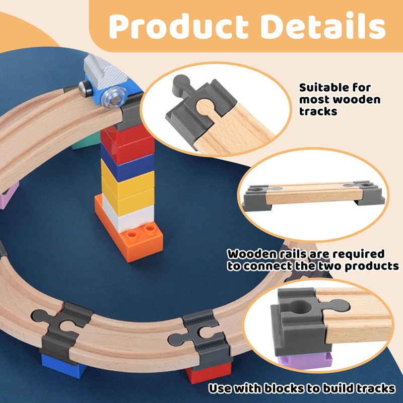 BelleVive 10 Pack Track Connectors Compatible Adapter Connects Both Systems