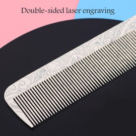 GEN'C BÉAUTY Resin Barber Comb with Totem Pattern, 8.2″ Fine‑Tooth Hair Styling Tool