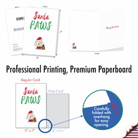 The Best Card Company - 10 Assorted Christmas Cards with Envelopes for Men and Women - Bulk Boxed Assortment, Holiday Notecards - Was the Pun Before Christmas Dog A5550XSG-B1x10