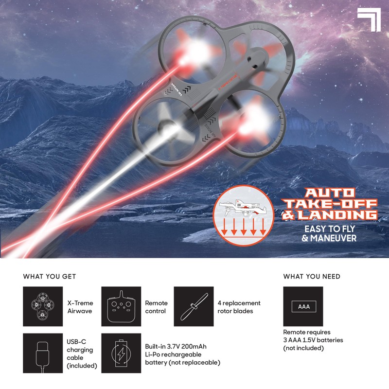 Sharper Image Toy Remote Control Xtreme Airwave Drone