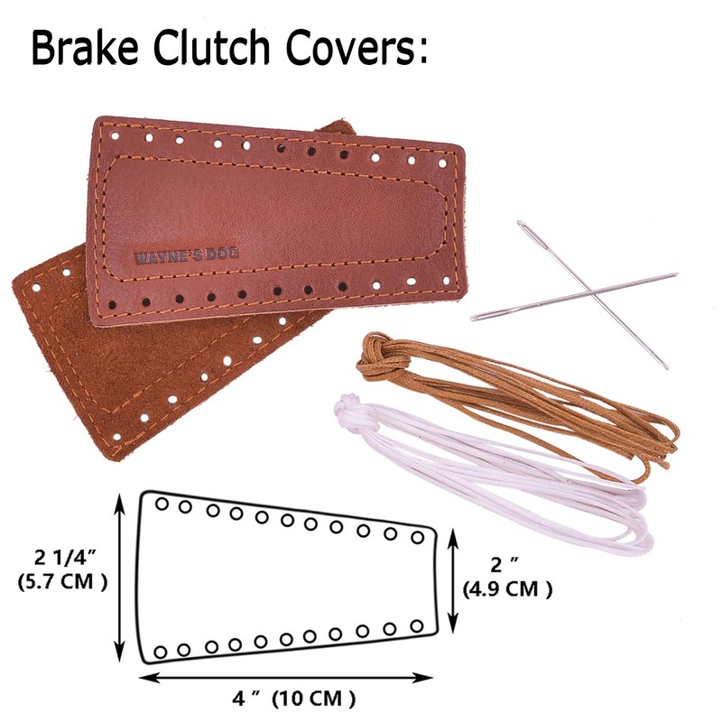 Leather Motorcycle Brake Clutch Covers, Handlebar Hand Grip Covers Throttle