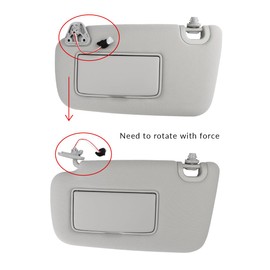 INTGET Driver Side Sun Visor for Nissan Sentra 2013 2014 2015 2016 2017 2018 2019 Accessories Cloth Car Sun Protection Visors Replacement with Mirror (for Light Version)