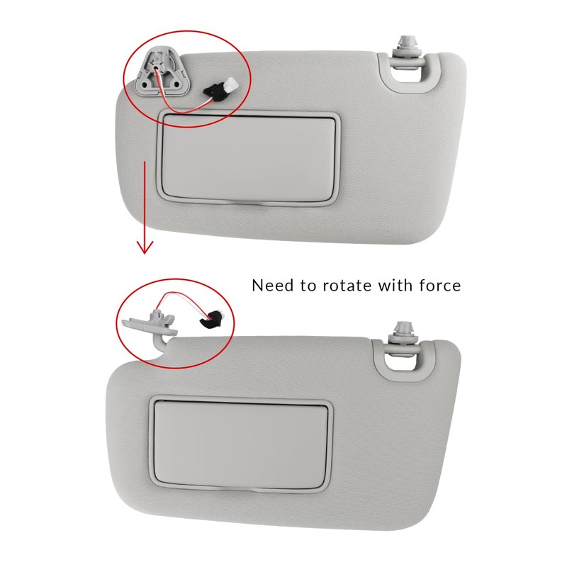INTGET Driver Side Sun Visor for Nissan Sentra 2013 2014