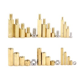 Hilitchi 360pcs M2 M3 M4 Male Female Brass Spacer Standoff Screw Nut Assortment Kit