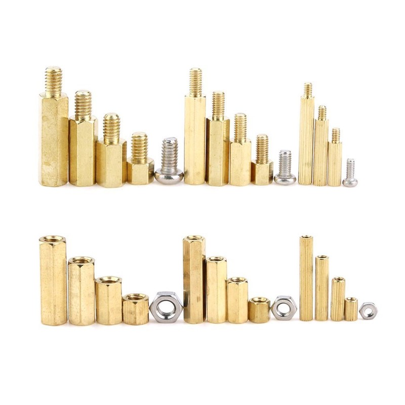 Hilitchi 360pcs M2 M3 M4 Male Female Brass Spacer Standoff