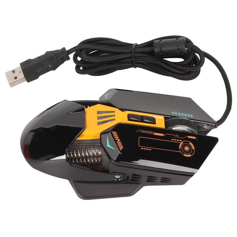 Wired Mouse Ergonomic RGB Backlit Adjustable DPI 7 Programmable Keys